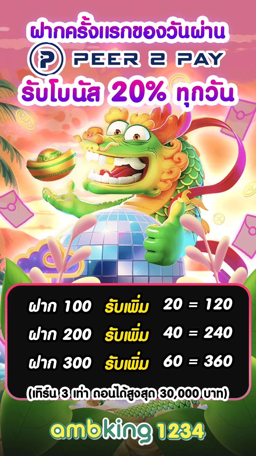 ฝาก ถอน ไม่มี ขั้น ต่ํา - แบนเนอร์โปรโมชั่น